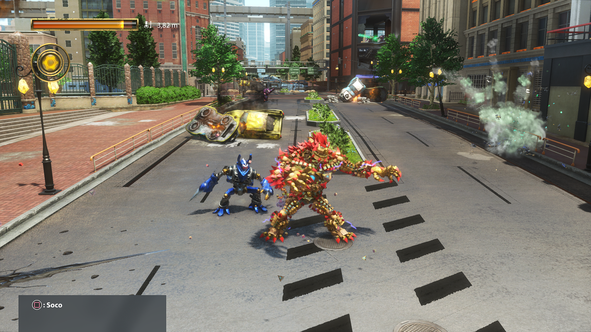 Knack II early combat captured from the experimental Windows port
